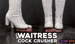 House Waitress Traps and Dominates you in White Dangerous Boots - TamyStarly - (Close Version) CBT, Ballbusting, Bootjob, Heeljob, Femdom, Shoejob, Ball Stomping, Foot Fetish Domination, Footjob, Cock Board, Crush, Trampling