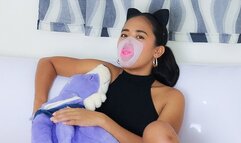 Sexy Stella Blows Bubble Gum Bubbles Playing With Your Plushie