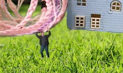 Brave Teenie Climbs Braids from Sky 4k