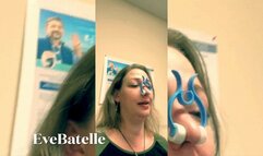 Nose Pinching And Heavy Lung Blowing