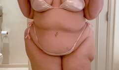 Drawing a Bath in My Pink String Bikini