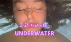 2:30 minute face underwater