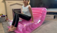 Riding on my new Inflatable lounger