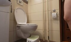 Hot Fatty while Diarrhea - Big breast, hard nipples and strong farts