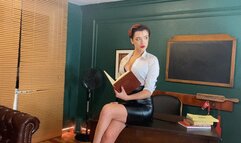 Dominant female teachers encourage the student to suck cock