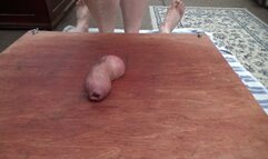COCK & BALLS CRUSHED ON THE COCK BOARD view 1 PT1