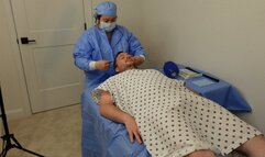 Breath play and strapon blowjob procedure with surgical nurse Jess