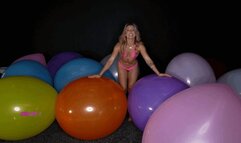 Chelsea Plays With and Pops 15-36 inch Balloons 4K (3840x2160)