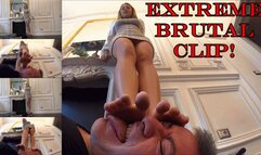 GABRIELLA - Don't stop licking! 4 - INHUMAN face trampling, dirty feet licking, face and throat standing, BRUTAL face kicking