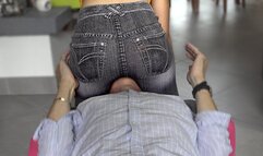Jeans face sitting 6