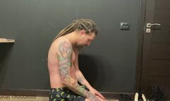 Ballbusting barefoot and in three different pairs of shoes