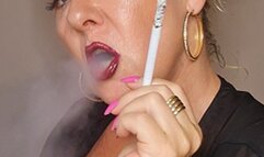 Close up EVE 120er smoke with severe barking cough and spit