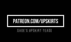 Sage White Panty Upskirt Tease