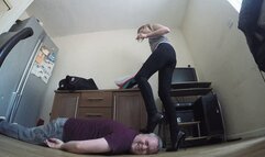 Head Stand Balancing In 6 inch Heels FLOOR CAM (4K)