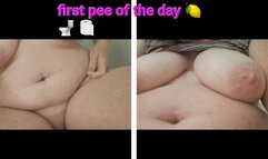 FIRST PEE OF THE DAY w Loud toilet fart to wake you up down there