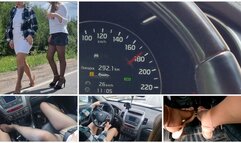 HOT PREMIERE: Sexy girls in a hurry have brake failture on the highway