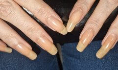 Eggplant in my hands with a happy ending