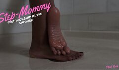 Step-Mommy Feet Worship in the Shower