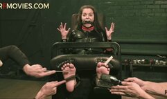 Leya in stocks - Fierce tickling with tied toes (HD 720p MP4)
