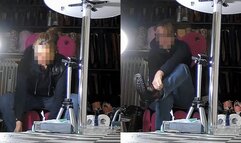 Squished flat under Tanja's rough tread soles - Cam 4