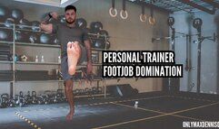 Personal trainer Footjob domination