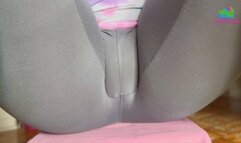 Taking my time to soak my grey leggings