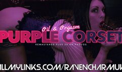 [052] Oil and Orgasm in Purple Corset