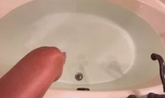 Carissa in the bathtub with the glass dildo--orgasmic explosion (and a little choking!)