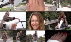 Lucia Term SLWC Gimping and Driving with Her Casted Foot