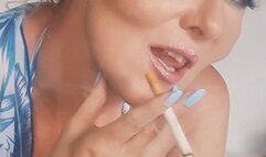 Short version - Marlboro Red 100s chain smoke*bare feet*first smoke rings