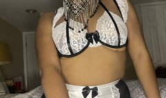 Sexy dominican maid gives Jerk off Instructions