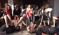 THE FEMDOM WEEKEND - EXTREME muddy feet licking, spitting - Final with soap on tongue (CRAZY CLIP!!!)