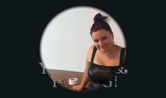 YY139 - Hogtied in Leather Dress