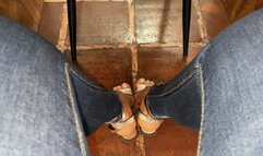 Milah Arches sexy shoeplay and barefoot teasing