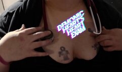 BBW Female Medical Heart Examination with Pulse Ox Big Boobs