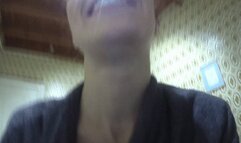 British Slut Squats and Pees in the bath