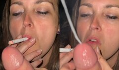 Smoking Handjob with Cumshot
