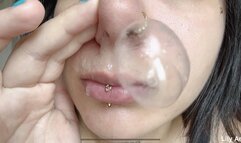 blowing my nose and eating big snots