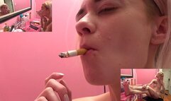 Saige Does Her Make Up And Smokes