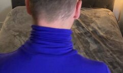 Bound and gagged man in turtleneck