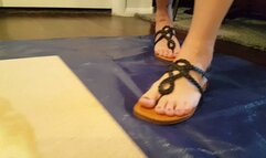 Karina Stuck in Faux Leather Sandals