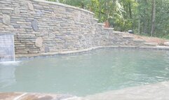 topless pool fun and smoking