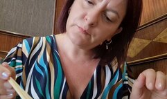 Big cough while eating in a public restaurant 1080HD