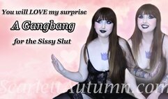 A surprise gangbang for the Sissy Slut - MP4 SD 480p