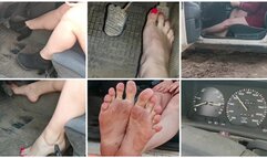 EXCLUSIVE: Revving, fast driving and crushing in deep mud old Passat