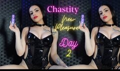 Chastity Day 2 (new pleasures for my chastity adept)