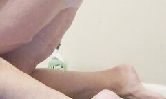 Tempest showing off in bathroom floor