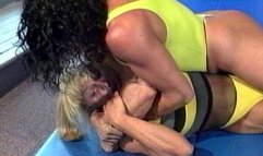 Girl vs Girl Mat Action featuring Joanne and Gabrielle