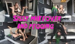 Sissy Slut Pegging and Make over with Lady Valeska and Maz Morbid Sissification