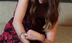 Sammi LV - Struggle in Hinge Handcuffs (Mpeg)